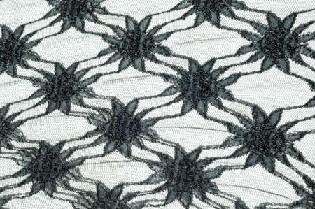 Texture, background, pattern. Black lace on white background
