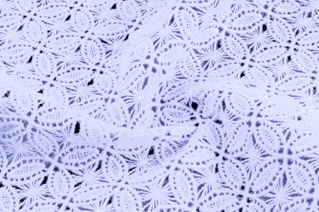 Image texture background, decorative lace with pattern. Blue pastel colors of lace fabric. Template...