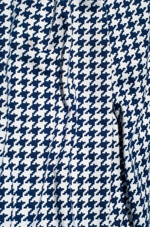 Texture, fabric, background. Fabric crochet pattern blue diamond pattern on white backgroundの写真素材