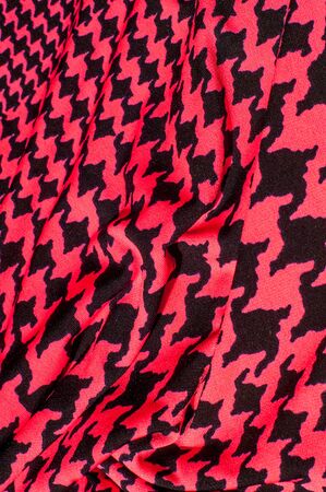 Texture, background, pattern. Dress of silk fabric, Abstract drawing of red background, black...