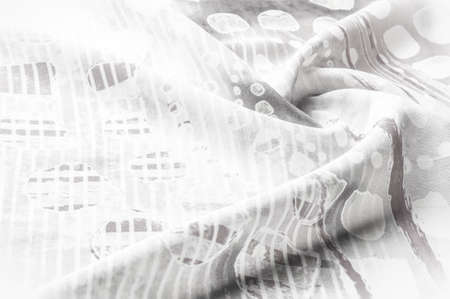 Texture background image, Silk fabric with abstract pattern. Black and white. Flowers texture black...