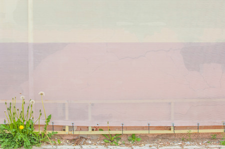 Texture, background, pattern. The old wall is closed material for reconstructionの写真素材