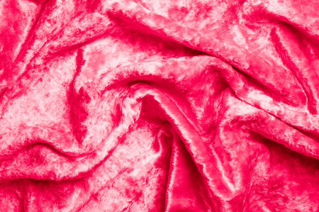 Texture, background, pattern. Cloth velvety red cherry. Add luxurious luxury to your computer decor with this fabulous velvet fabric. This heavy polyester velvet has a low sleepの写真素材