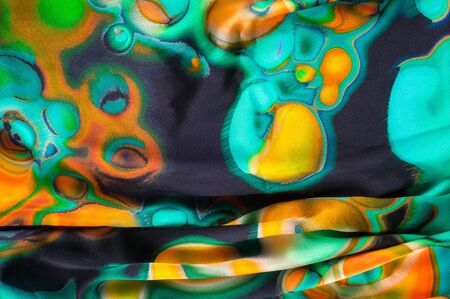 Texture, background, pattern. Fabric turquoise. Abstract pattern in the form of blurred colors,...