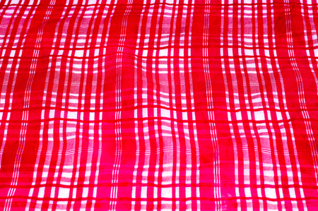 background texture. silk fabric checkered pink white. Dupioni, this is a shiny silk, often woven from two different colors of threads, Dupioni is made from irregular rough silkの写真素材