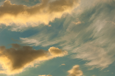 Texture, background, pattern. Clouds at sunset (dawn) pastel colors beautiful paintsの写真素材