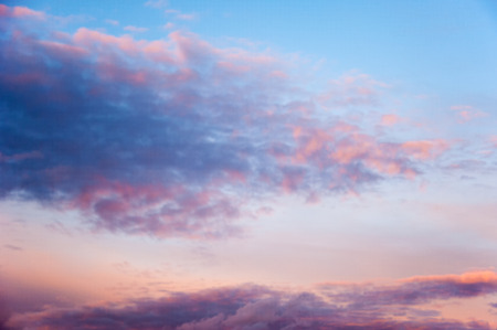 Texture, background, pattern. Clouds at sunset (dawn) pastel colors beautiful paints