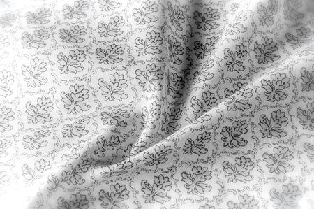 Texture background pattern. Cotton cloth is gray. Flat design of green and gray flowers isolated on white background. Flowers pattern.の写真素材