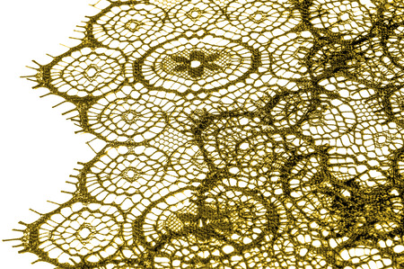 texture, background, pattern. lace fabric. golden brown. Take clues from current trends and catch this Coral Pink Sequined Floral Embraidered Netting for viewing in perspective.の写真素材