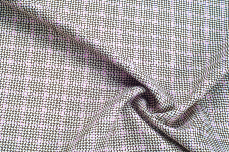 Background texture, pattern. cotton cloth, checkered pattern and is distinguished by white and...