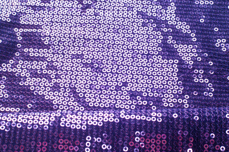  pattern. Fabric is dark purple with papet. Show some style with these sporadic shines! Dispersed on a polyester mesh substrate, there are blue and white sparkles that give off a radiant appeal.の写真素材