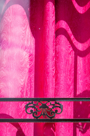 Stained glass windows large windows. Wall of glass. a hard, brittle substance usually transparent or translucent made by fusing sand with soda lime and sometimes other ingredients and cooling rapidlyの写真素材