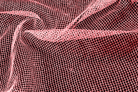 red silver mesh fabric, with a woven metallic thread Celebrate sports aesthetics with this silver red novelty With a similar body and weight it falls on some volume adding geometric texture and designの写真素材