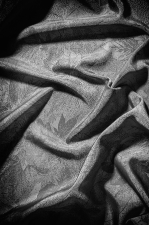 Texture, background, pattern. cloth silk black white. Look at the world through a quartz crystal with this black and white prismatic silk chiffon. Ultra soft silk woven pattern is a patternの写真素材