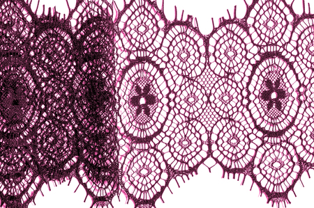 texture, background, pattern. lace cloth. red color. Soft and textural, it consists of a magnificent mixture of polyester and nylon and draperies.の写真素材