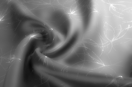 Background texture, pattern. Silk black fabric with a pattern. For the bohemians in all of us, take home this vint and black floral print silk Charmeuse. Thoughtful and flawlessly smooth,の写真素材