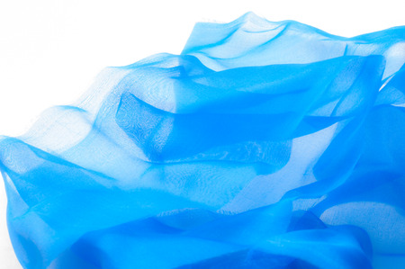 Soft focus. texture, pattern. The fabric is blue. silk fabric is transparent. This is very important for all design studios. This finish is a flexible type of polyester mesh and any garment.の写真素材