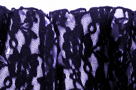 Texture, background, pattern. Blue lace. Elegant and ready for a mesmerizing debut, this evening blue floral embossed lace was made from the dream of a midnight garden.の写真素材