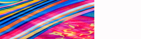 Fabric silk texture brown, blue, white, yellow.  Photography Studioの写真素材