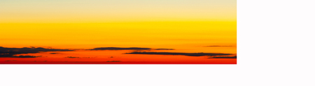 clouds, texture, background. Sunset, sunrise bright colors. Sunset / sunrise with clouds, light rays and other atmospheric effect の写真素材