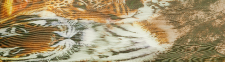 Fabric silk texture,  Pets printed on fabric