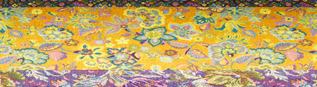 brocade fabric texture.  painted with a pattern of flowers