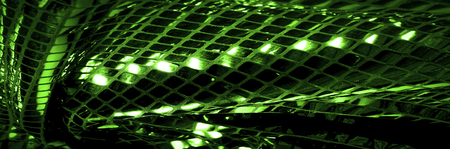 texture, background, pattern. Fabric with large paillettes made of green. Create a sharp look that...