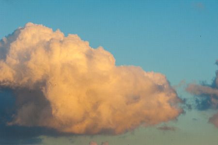 Landscape with clouds sky. clouds at sunset, sunrise