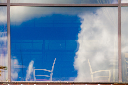 Stained glass windows large windows. Wall of glass. a hard, brittle substance usually transparent or...