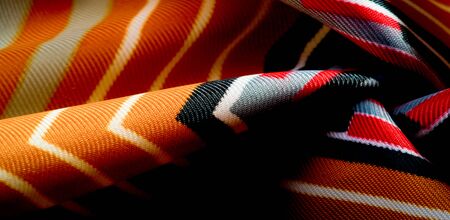 Texture  pattern. silk fabric in geometric abstract forms. Screen printing on silk duck; This versatile medium weight fabric is perfect for your projects Create a design The possibilities are endlessの写真素材