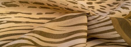 Texture, pattern, collection, silk fabric, African theme, animal skins, brown tones, Watercolor...