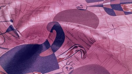 Background texture Universal georgette with a silk print, drawing cartoon people, your projects will be the best, creativity knows no bounds! dare to be the bestの写真素材