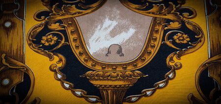 Silk fabric with gothic pattern. I would be glad to be surrounded by these rich silk gothic prints...