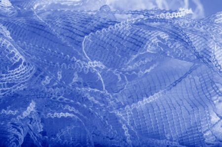 Texture, background blue tulle. Add volume, talent or detailed design details to an accessory using...