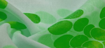Texture Background, Green Polka Dots Patterned Silk Fabric  Create fun customization and design. Create designs, postcards, posters and linings. Don't forget the photo for your fun projects!の写真素材