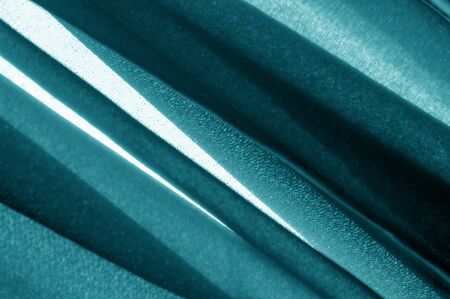 Textured, background, pattern, turquoise fabric.の写真素材