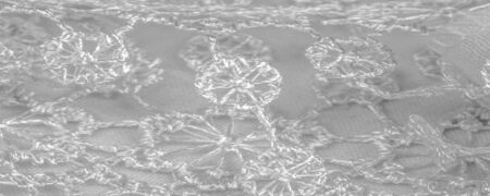 Texture, background, pattern, postcard, silk fabric, female white scarf with lace wrappers.