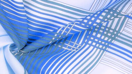 Texture, background, pattern, silk fabric, brown color, geometric lines, pattern from tribal straight lines of different shadesの写真素材