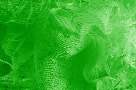 Texture, background, pattern. green tulle.の写真素材