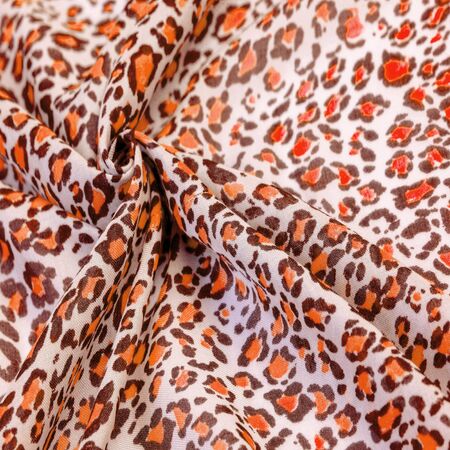 texture, background, pattern, postcard, silk fabric, brown red-yellow blurred flowers on white...