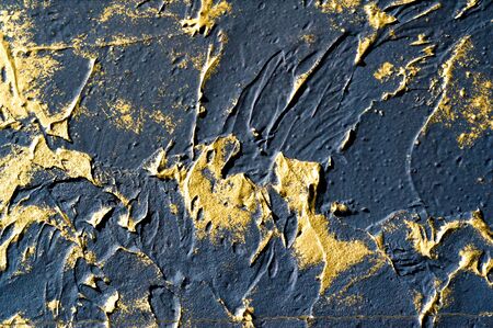 Texture background, pattern. Decorative plaster of abstract form, bronze and blue tones