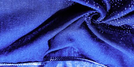 exture, background, pattern, postcard, blue silk with glued glass stones to break the light, this fabric is the best fit for your projects, solemnly and stylishlyの写真素材