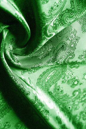 texture, background, green, verdant, lawny, vealy, virid,  blushful fabric with a paisley pattern. based on traditional Asian elementsの写真素材