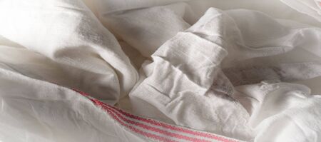 Background texture. Template. servants cloth white. White plaids are combined with a soft, textured...