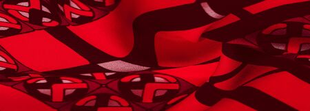 Background texture. silk bright fabric Mosaic geometric shapes Composition with colorful stained...