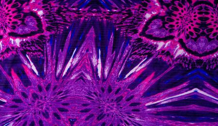 Texture, background, pattern. Abstract colorful floral pattern 100% pure silk Crepe de Chine silk fabric, purple pink blue white shades. If you are looking for something that will inspire you,の写真素材