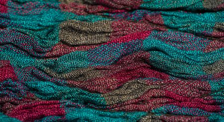 Texture Background, Female Scarf Textured Crunchy Cloth. A scarfâ€™s always a good holiday...