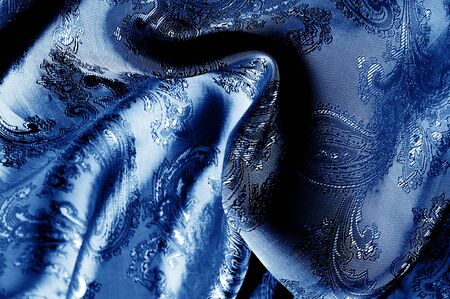 texture, background, dark blue, navy blue, sapphirine,  blushful fabric with a paisley pattern. based on traditional Asian elementsの写真素材