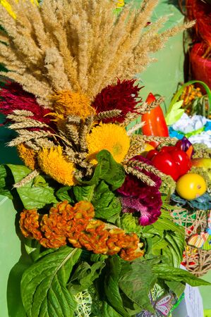 Bouquet of flowers. an attractively arranged bunch of flowers, especially one presented as a gift or carried at a ceremony.   nose, flavourの写真素材