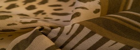 Texture, pattern, collection, silk fabric, African theme, animal skins, brown tones, Watercolor Background Photos Printed Props Princess Girl Birthdayの写真素材